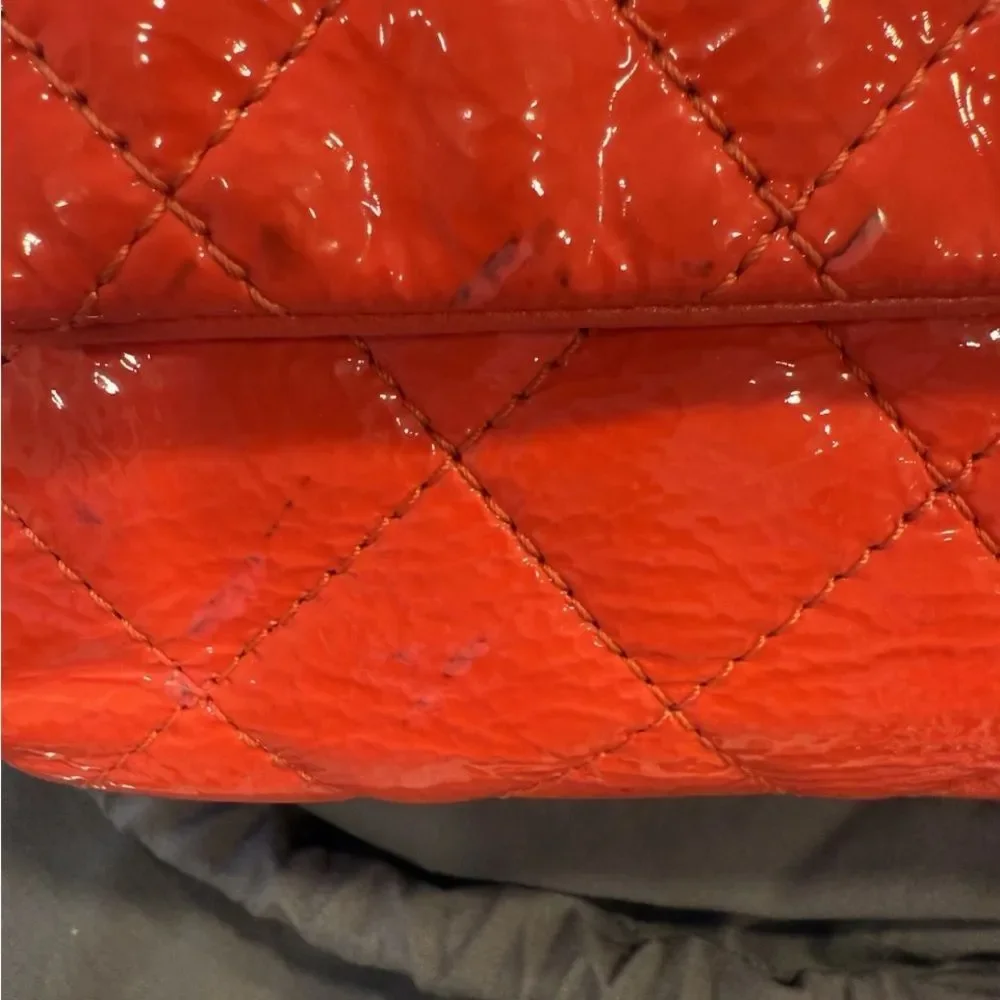 CHANEL Reissue 2.55 Medium Red Quilted Leather Dbl FlapBag w/COA